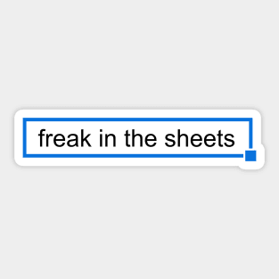 Freak In The Sheets - Minimalist Meme Sticker